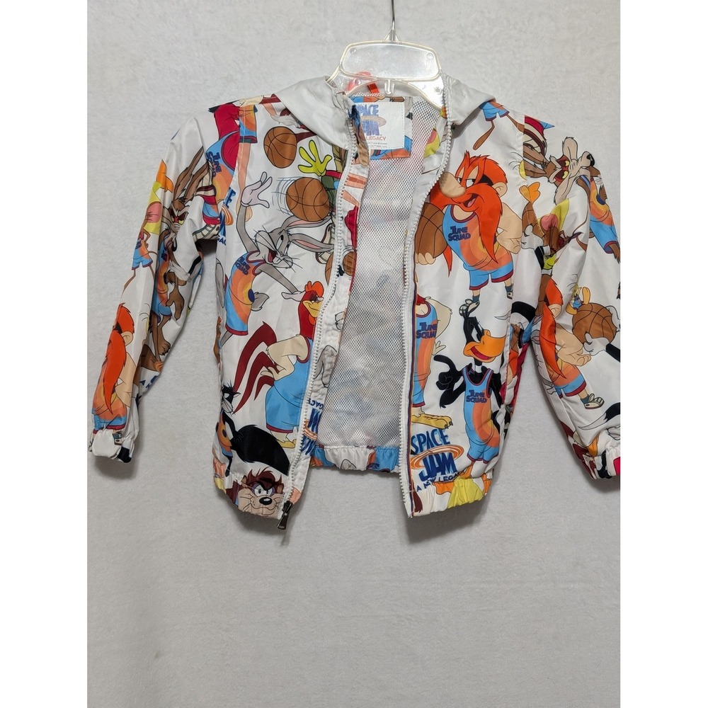 Space Jam A New Legacy Kids Windbreaker Jacket Tune Squad All Over Print Size 5